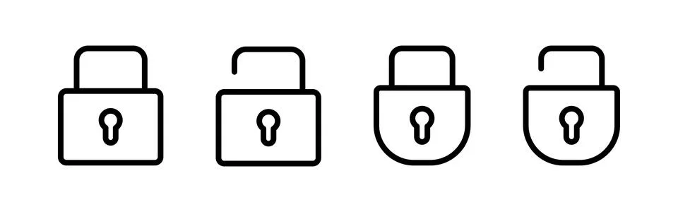 Lock icon vector. Padlock icon vector. Encryption icon. Security symbol Stock Illustration