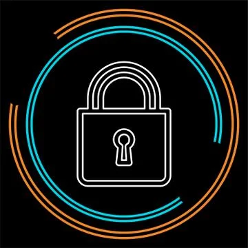 Lock icon, vector padlock, security safety symbol Stock Illustration