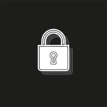 Lock icon, vector padlock, security safety symbol Stock Illustration