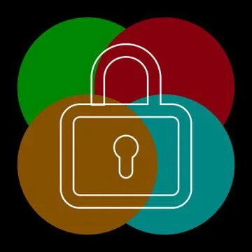 Lock icon - vector padlock - security sign Stock Illustration