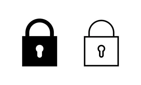 Lock icon vector. Padlock sign and symbol. Encryption icon. Security symbol イラスト素材