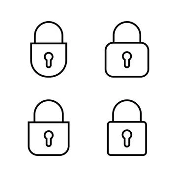 Lock icon vector. Padlock sign and symbol. Encryption icon. Security symbol Stockillustratie