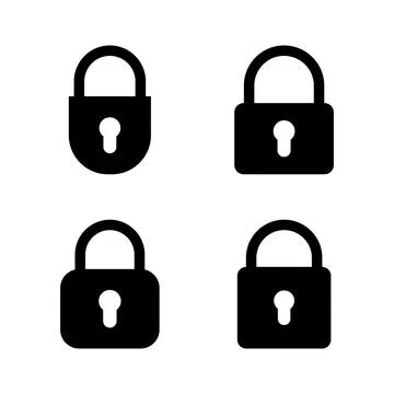 Lock icon vector. Padlock sign and symbol. Encryption icon. Security symbol Stock Illustration