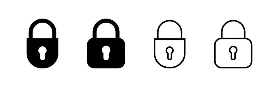 Lock icon vector. Padlock sign and symbol. Encryption icon. Security symbol Stock Illustration