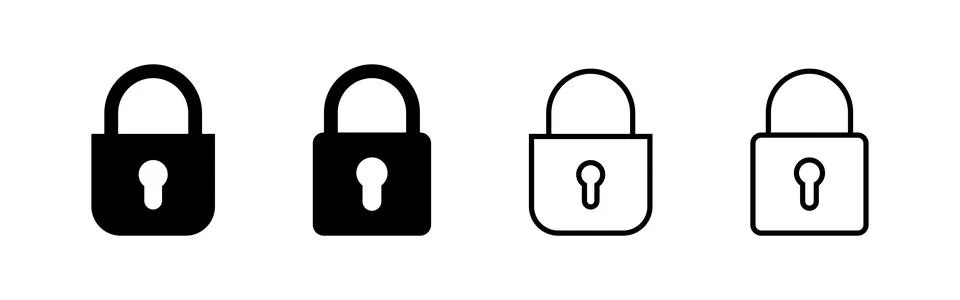 Lock icon vector. Padlock sign and symbol. Encryption icon. Security symbol Illustrazione stock