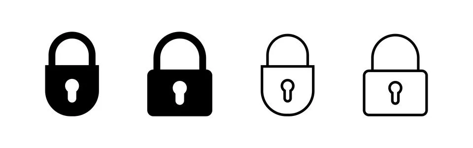 Lock icon vector. Padlock sign and symbol. Encryption icon. Security symbol イラスト素材
