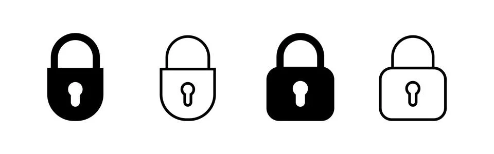 Lock icon vector. Padlock sign and symbol. Encryption icon. Security symbol Illustrazione stock