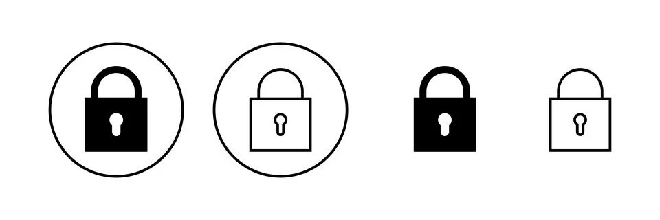 Lock icon vector. Padlock sign and symbol. Encryption icon. Security symbol イラスト素材