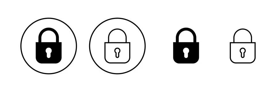 Lock icon vector. Padlock sign and symbol. Encryption icon. Security symbol Stockillustratie