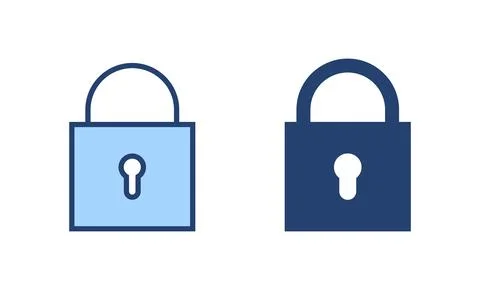 Lock icon vector. Padlock sign and symbol. Encryption icon. Security symbol Stock Illustration