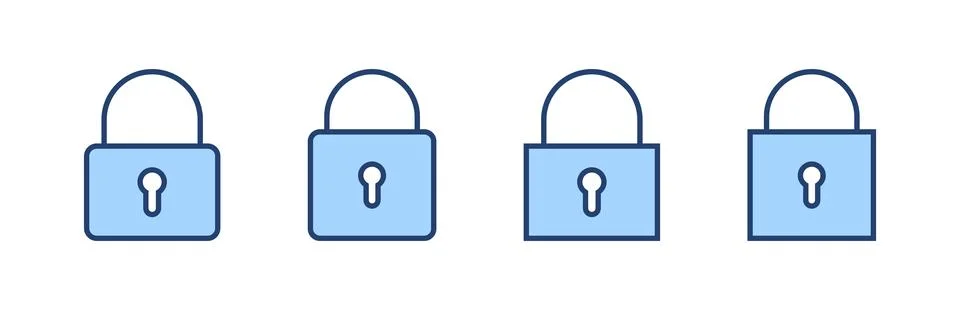 Lock icon vector. Padlock sign and symbol. Encryption icon. Security symbol Illustrazione stock
