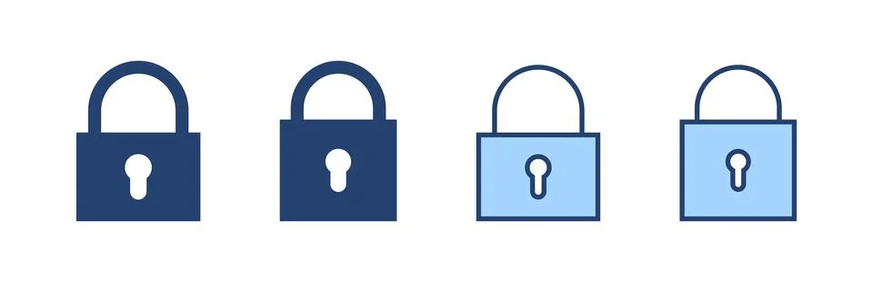 Lock icon vector. Padlock sign and symbol. Encryption icon. Security symbol Stock Illustration