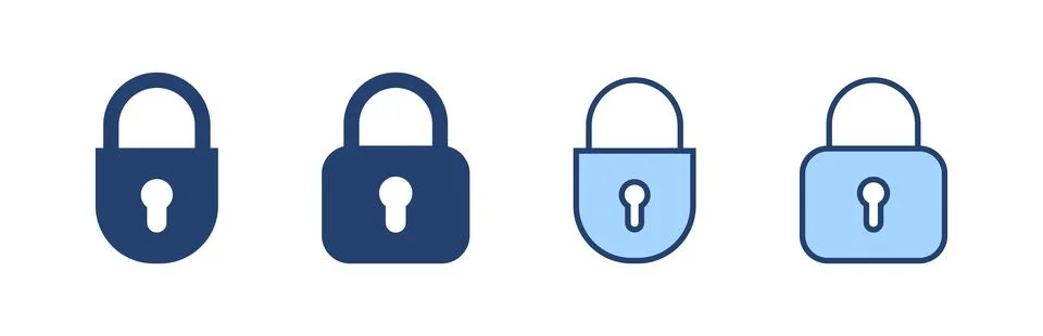 Lock icon vector. Padlock sign and symbol. Encryption icon. Security symbol Stockillustratie