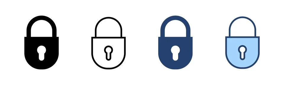 Lock icon vector. Padlock sign and symbol. Encryption icon. Security symbol イラスト素材