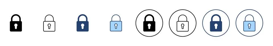 Lock icon vector. Padlock sign and symbol. Encryption icon. Security symbol Stock Illustration