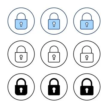 Lock icon vector. Padlock sign and symbol. Encryption icon. Security symbol イラスト素材