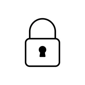 Lock icon vector. Padlock sign and symbol. Encryption icon. Security symbol Stock Illustration