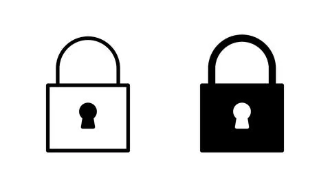 Lock icon vector. Padlock sign and symbol. Encryption icon. Security symbol Stock Illustration