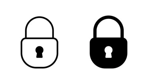 Lock icon vector. Padlock sign and symbol. Encryption icon. Security symbol Stockillustratie