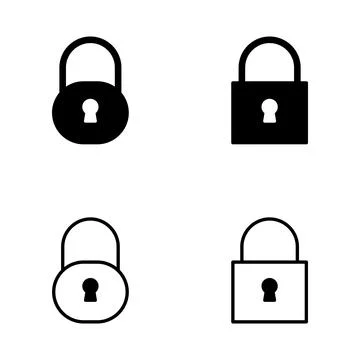 Lock icon vector. Padlock sign and symbol. Encryption icon. Security symbol Stockillustratie