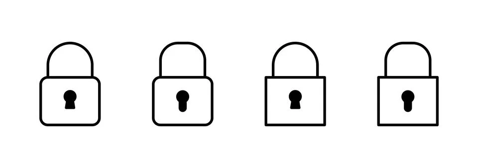 Lock icon vector. Padlock sign and symbol. Encryption icon. Security symbol Stock Illustration
