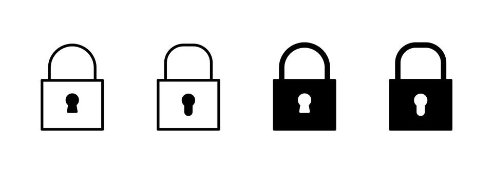 Lock icon vector. Padlock sign and symbol. Encryption icon. Security symbol Stock Illustration