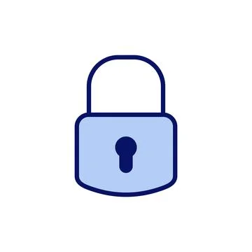 Lock icon vector. Padlock sign and symbol. Encryption icon. Security symbol Stock Illustration
