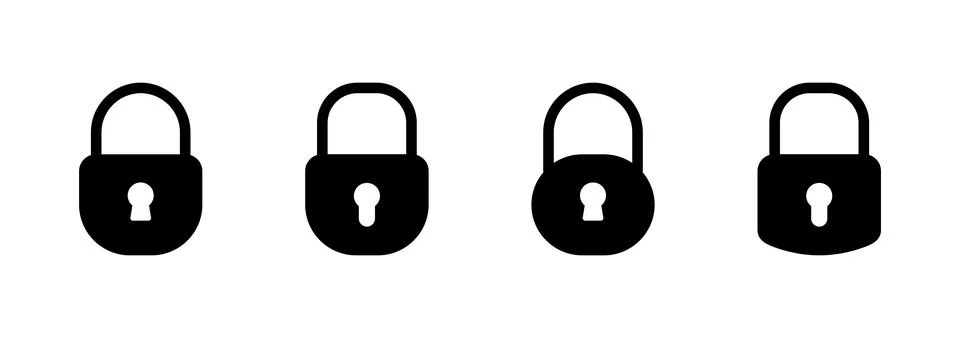 Lock icon vector. Padlock sign and symbol. Encryption icon. Security symbol Stockillustratie