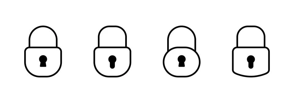 Lock icon vector. Padlock sign and symbol. Encryption icon. Security symbol Stockillustratie