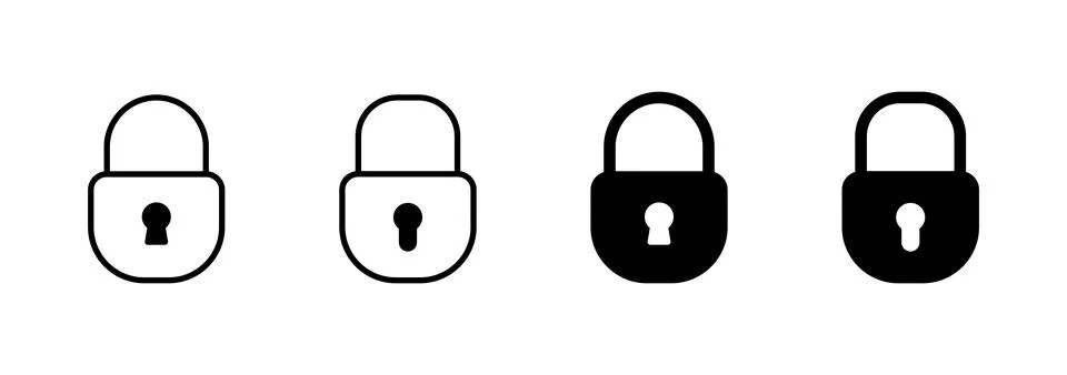 Lock icon vector. Padlock sign and symbol. Encryption icon. Security symbol Stock Illustration