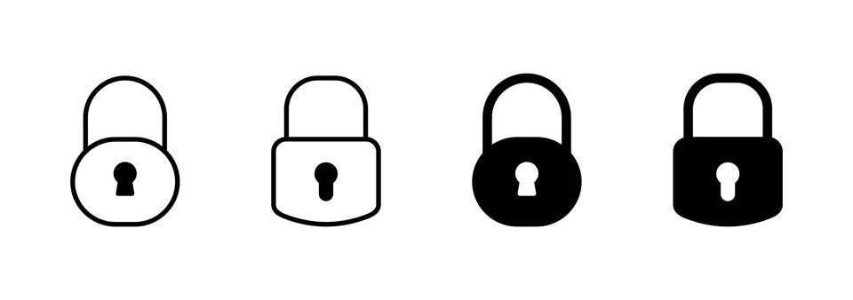Lock icon vector. Padlock sign and symbol. Encryption icon. Security symbol Illustration