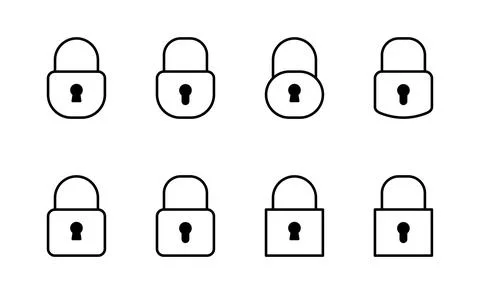 Lock icon vector. Padlock sign and symbol. Encryption icon. Security symbol Stock Illustration