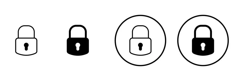 Lock icon vector. Padlock sign and symbol. Encryption icon. Security symbol Stock-Illustration