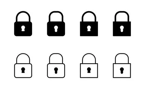 Lock icon vector. Padlock sign and symbol. Encryption icon. Security symbol イラスト素材