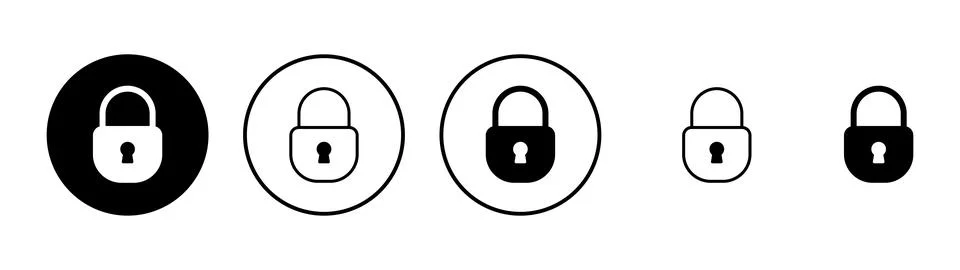 Lock icon vector. Padlock sign and symbol. Encryption icon. Security symbol 스톡 일러스트