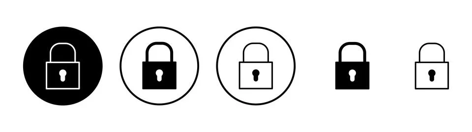 Lock icon vector. Padlock sign and symbol. Encryption icon. Security symbol Stock Illustration
