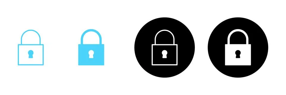 Lock icon vector. Padlock sign and symbol. Encryption icon. Security symbol Illustrazione stock