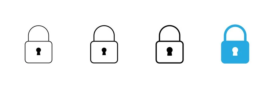 Lock icon vector. Padlock sign and symbol. Encryption icon. Security symbol Illustrazione stock