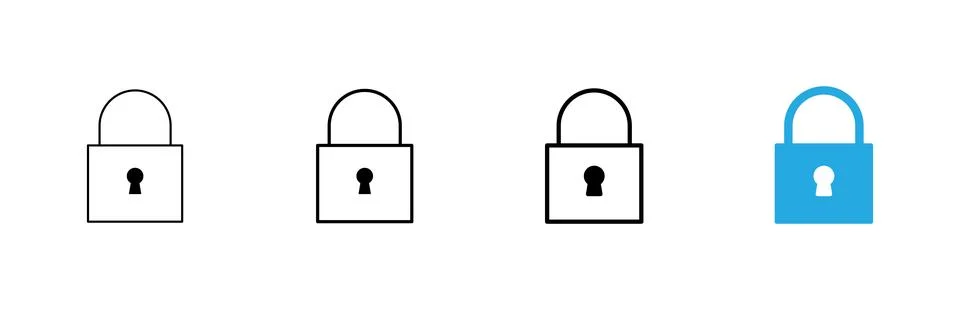 Lock icon vector. Padlock sign and symbol. Encryption icon. Security symbol Stockillustratie