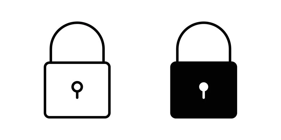 Lock icon vector symbol graphics Stock Illustration