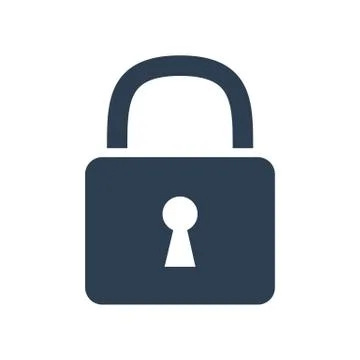 Lock icon on white background. Stock Illustration