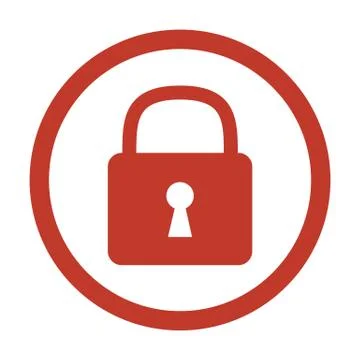 Lock icon on white background. Stock Illustration