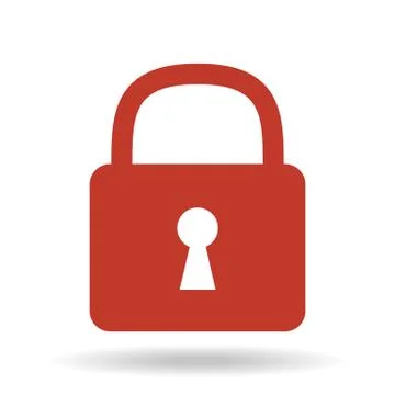 Lock icon on white background. Stock Illustration