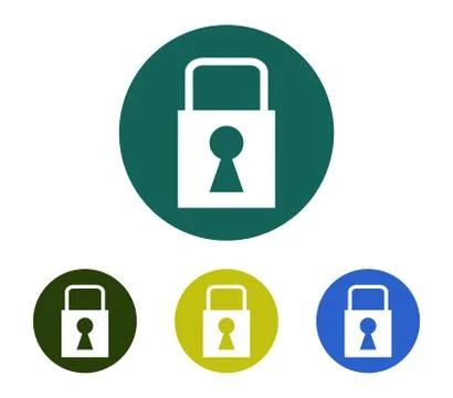 Lock icon on white background Stock Illustration