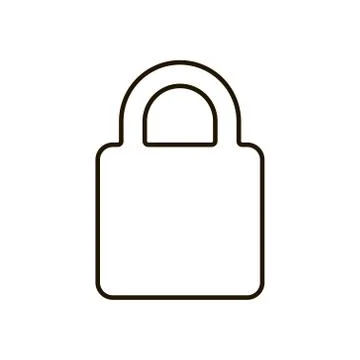 Lock Icon on white background. Trendy flat style for graphic design, web-site Stock Illustration