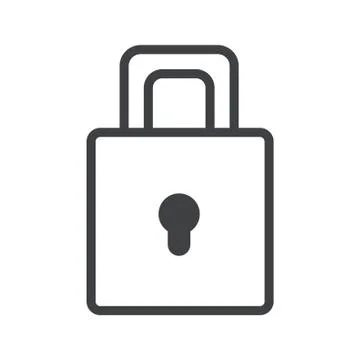 Lock icon on white background. Vector illustration in trendy flat style Stock Illustration