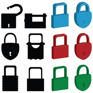 Lock icons Stock Illustration