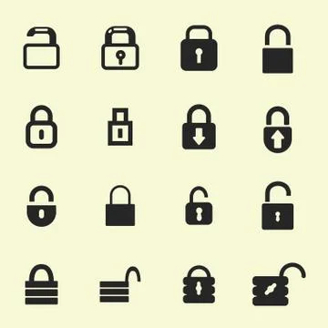 Lock icons Stock Illustration