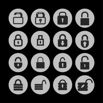 Lock icons Stock Illustration