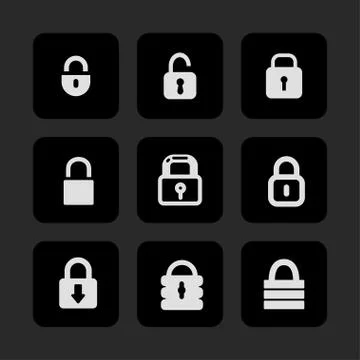 Lock icons Stock Illustration